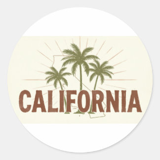 Adesivo Camiseta Vintage California | Estampa Retro de Pal
