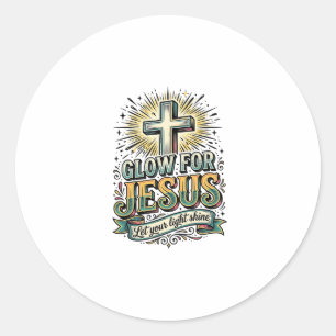 Adesivo Camiseta Vintage Cruz Cristã Brilhe Para Jesus