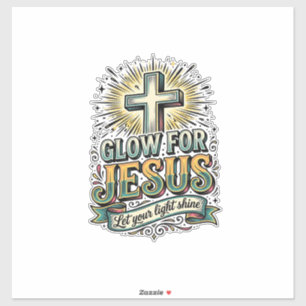 Adesivo Camiseta Vintage Cruz Cristã Brilhe Para Jesus