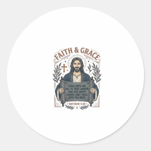 Adesivo Camiseta Vintage de Ponto Cruz Jesus Gráfico Crist