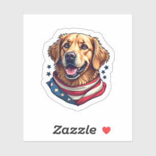 Adesivo Camiseta Vintage do Golden Retriever Estrelado