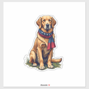 Adesivo Camiseta Vintage do Retriever Dourado de Caça Patr