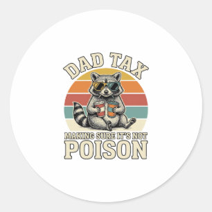 Adesivo Camiseta Vintage Engraçada do Papai Tax Raccoon De
