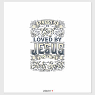 Adesivo Camiseta Vintage Espírito Santo Jesus Abençoado Po