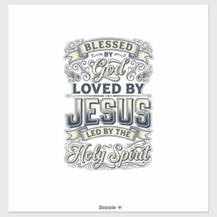 Adesivo Camiseta Vintage Espírito Santo Jesus Abençoado Po