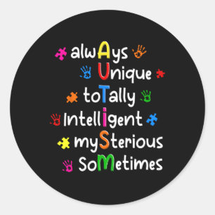 Adesivo Camisetas Autismo Sempre Únicas Totalmente Intelig