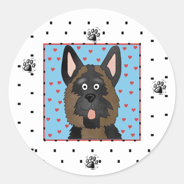 Adesivo Camisetas de cães german shepherd e presentes (Frente)