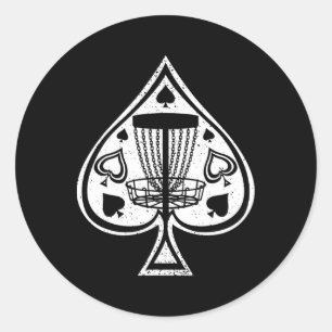 Adesivo Camisetas de Disc Golf para Homens Disc Golf Ace O