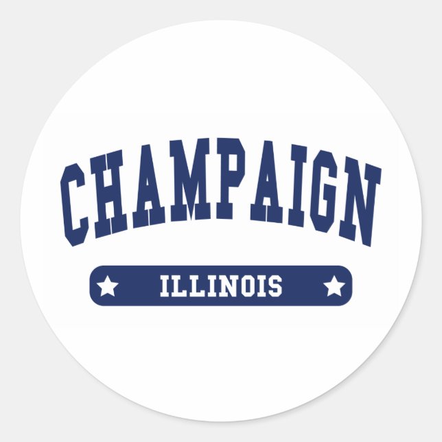 Adesivo Camisetas de Estilo da Faculdade de Illinois (Frente)
