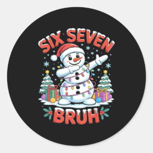 Adesivo Camisetas de Natal do Boneco de Neve Dabbing Bruh