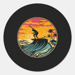 Adesivo Camisetas de Surf de Praia Vintage Surfer Retro 