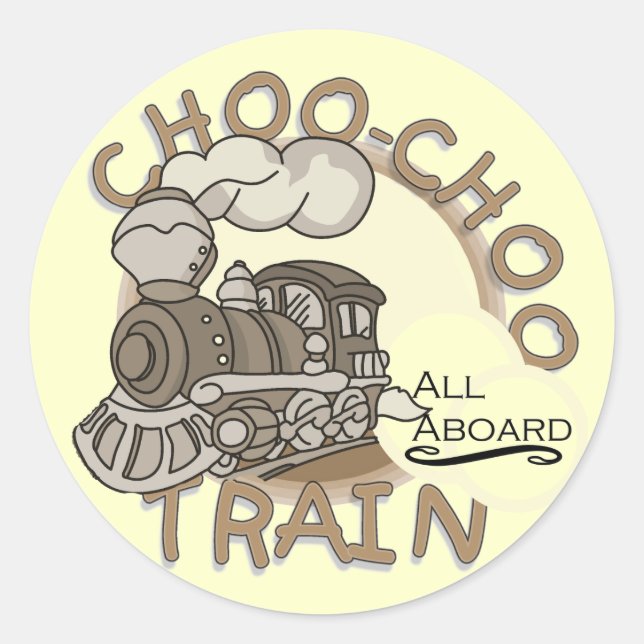 Adesivo Camisetas do comboio Choo-Choo e GIfts (Frente)