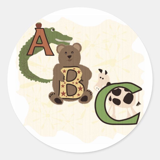 Adesivo Camisetas e presentes ABC antigos (Frente)