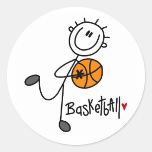 Adesivo Camisetas e Presentes Básicos de Basquete com Bone