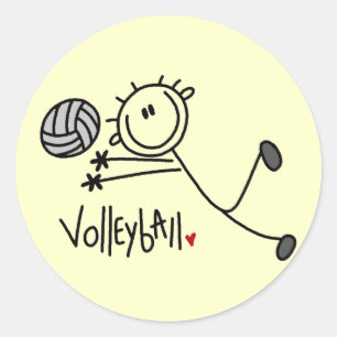 Adesivo Camisetas e Presentes Básicos de Volei de Figura d