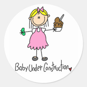 Adesivo Camisetas e Presentes Bebê em Construção