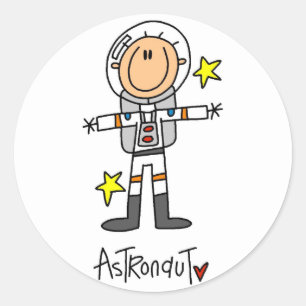 Adesivo Camisetas e Presentes de Astronauta em Formato de 