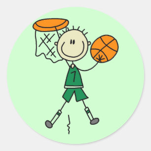 Adesivo Camisetas e Presentes de Basquete para Meninos que