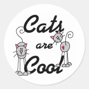 Adesivo Camisetas e Presentes de Gatos São Legais