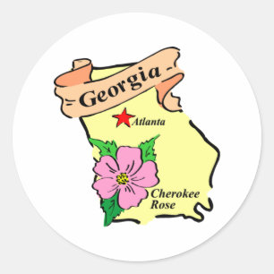 Adesivo Camisetas e presentes de mapas da Geórgia Bonito