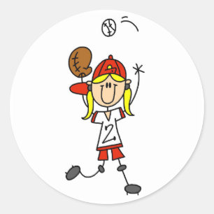Adesivo Camisetas e Presentes de Menina Pegando Bola de Be