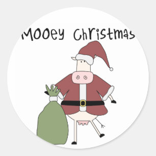 Adesivo Camisetas e presentes de Natal de Mooey Cow