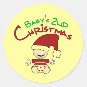 Adesivo Camisetas e presentes de Natal de segundo bebê