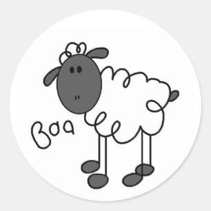 Adesivo Camisetas e presentes de ovelha com figura adesiva