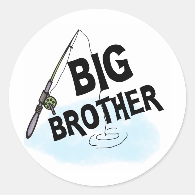 Adesivo Camisetas e presentes de pesca do Big Brother (Frente)