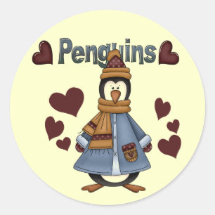 Adesivo Camisetas e presentes de pinguim de inverno