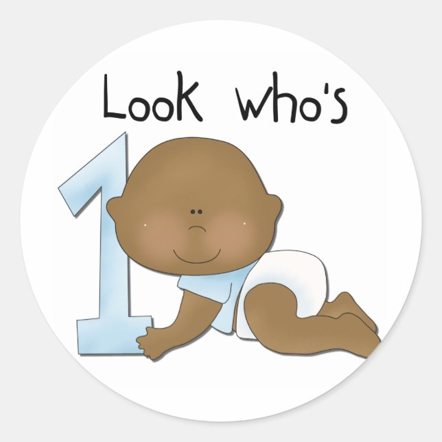 Adesivo Camisetas e presentes de primeiro aniversario afro (Frente)