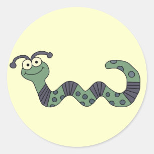 Adesivo Camisetas e presentes de vermes felizes