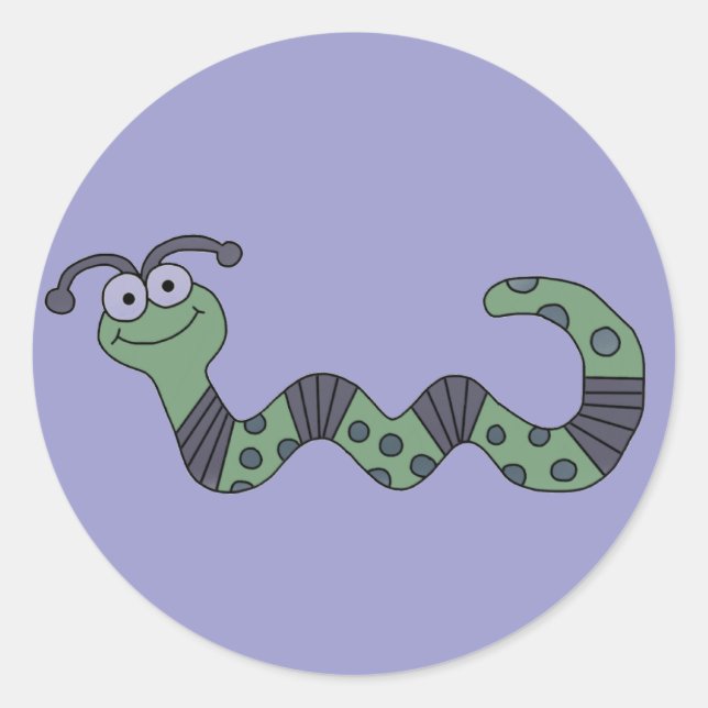 Adesivo Camisetas e presentes de vermes felizes (Frente)