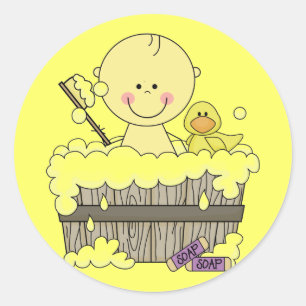 Adesivo Camisetas e presentes do Bath Time Boy