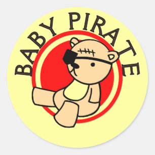 Adesivo Camisetas e Presentes do Bebê Pirata