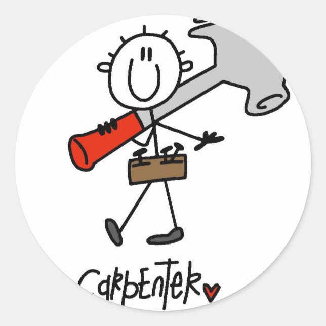 Adesivo Camisetas e presentes do carpinteiro do Stick Bási (Frente)