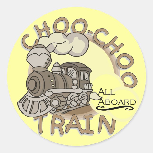 Adesivo Camisetas e presentes do comboio Choo Choo (Frente)