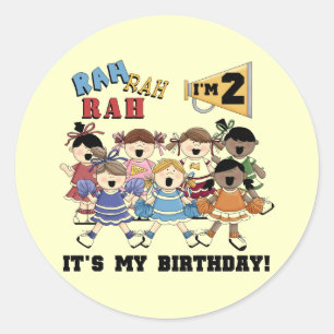 Adesivo Camisetas e presentes do segundo aniversário do ch