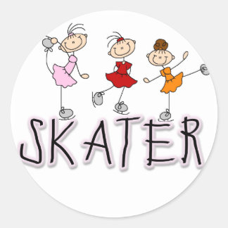 Adesivo Camisetas e presentes do skater Stick Figure