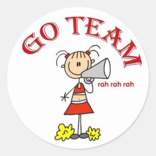 Adesivo Camisetas e Presentes Go Team Rah Rah Rah
