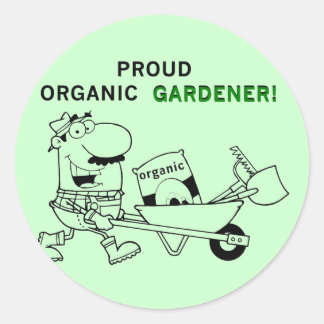 Adesivo Camisetas e presentes orgânicos de jardineiro