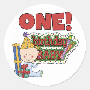 Adesivo Camisetas e presentes para bebês de aniversário