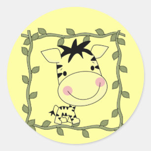 Adesivo Camisetas e presentes para bebês-zebra