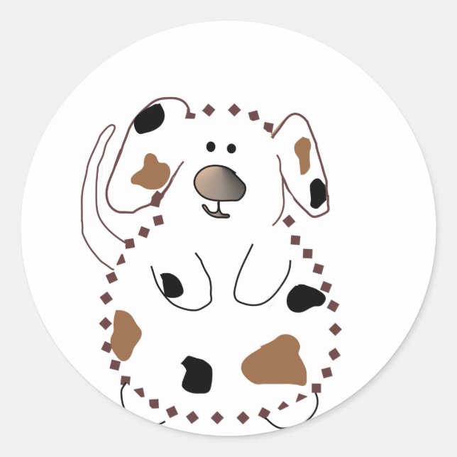 Adesivo Camisetas e presentes para cães de desenho animado (Frente)