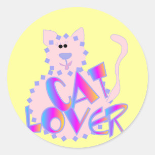 Adesivo Camisetas e presentes para gatos-do-rosa
