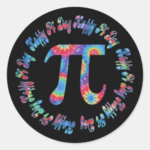 Adesivo Camisetas e presentes para o dia do Tie Dye Pi