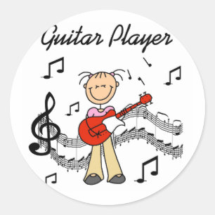 Adesivo Camisetas e Presentes para Tocadoras de Guitarra
