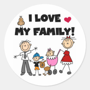 Adesivo Camisetas e Presentes que Amo Minha Família