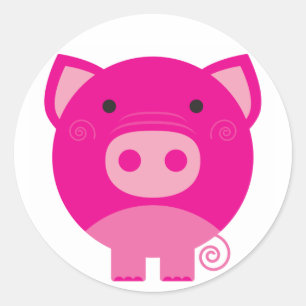 Adesivo Camisetas e presentes rosa para suínos