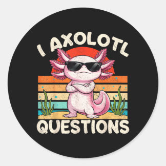 Adesivo Camisetas Perguntas de Axolote Retrô Vintage Homen